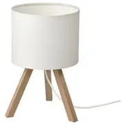 STORSEGEL table lamp, ash/white