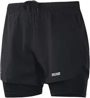 [ARSUXEO] Men's Active Training Running Shorts 2 in 1