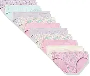 Hanes Girls Hanes Girls' Toddler Underwear, Pure Comfort 100% Cotton, Available in Briefs and Hipster, 10-Pack