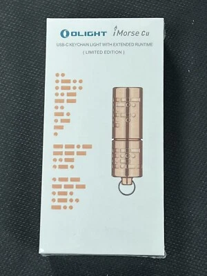Olight iMorse Cu CopperKeychain Torch Mini EDC Torch180 lumens **SEALED**