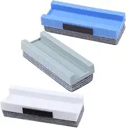 Veemoon 3pcs Chalkboard Erasers with User Friendly Grip Felt Backing for Smooth Cleaning of Blackboards Whiteboards and Surfaces for Teachers and Office Supplies