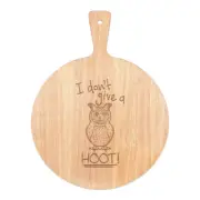 Owl I Don't Give A Hoot Pizza Board Paddle Wooden Funny Bird Animal