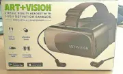 ART+VISION VIRTUAL REALITY HEADSET HD BUILT-IN EARBUDS SMARTPHONE COMPATIBLE