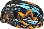 [WURTON] Airplane Cockpit Print Sports Sweatband - Multi-Functional Sport Headbands Kids, Men, Women Running, Yoga