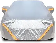Car Cover Compatible with Mercedes Benz SL R230/R231/R107/R129, Full Car Cover for Outdoor Sun Dust Scratch Rain Snow Waterproof Breathable(Silver,R231)