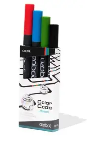 NEW Ozobot Color Code Washable Markers New Set of 4 Blue Red Green Black