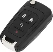 X AUTOHAUX Key Shell Case Keyless Entry Remote Key Fob Replacement Case for Chevrolet Equinox 2010-2017 for Chevrolet Sonic 2012-2017 4 Buttons OHT01060512