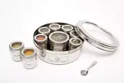The Three Sisters Stainless Steel Masala Dabba Spice Box (spices NOT included)