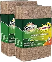 All Natural Scouring Pad by Scrub-it - Cuts Through Kitchen Dirt with Ease - Dish and Pot Non-Scratch Scrubber - 100% Natural Sisal Cleaning Scrubbing Pads - No Harmful Chemicals -12 Pack