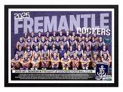 Framed 2025 Fremantle Dockers AFL Football Poster - 62cm x 44.5cm x 3.5cm