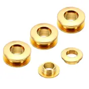 8mm(1/3 Inch) Solid Brass Hole Eyelets, 4 Pcs Arc Surface Grommets, Brass Tone
