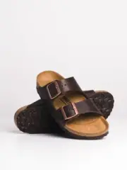 Birkenstock Arizona Habana Leather Two Strap Unisex Slide Sandals