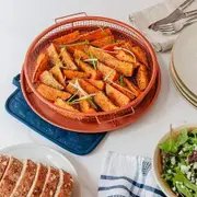 Copper Crispy Pan, Deluxe Air Fry in Your Oven, Baking Pan (Round)