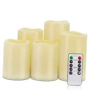 Waterproof Flameless Candles, Outdoor Indoor Battery Operated LED Pillar