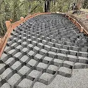 Gravel Pavers Walkway Grid, Cuttable Pea Gravel Stabilizer Grid Patio Slope Grids HDPE Honeycomb, Anti Slip Paving Mesh Base 2 Inch(3x7 m/10x23 ft)