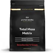 Protein Works - Total Mass Matrix | Mass Gainer | Calorie Dense Weight Gainer | Protein Powder | Strawberries 'n' Cream | 2 Kg