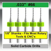 Kyocera .033" .85mm Carbide Drill Bit #66 1/8" Shank 5pcs – CNC PCB Carbon Fiber