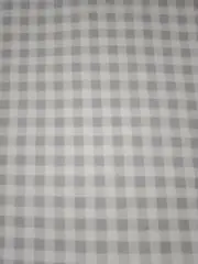 Gingham Grey & White Flannelette Cotton Fitted Cot Sheet Handmade
