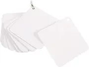 Veemoon 1 Set Blank Flash Cards with Binder Rings Pre Hole Punched Notecards for DIY Learning and Note Taking Double Sided Cards for Creative Study and Organization