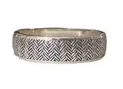 Brighton NEEMA Woven Silver Magnetic Hinged Bangle Bracelet MSRP $58 NWT