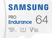 SAMSUNG (PRO ENDURANCE) 64GB MICROD CARD w/ADAPTER, CL10, 100R/30W MB/s - MB-MJ64KA/APC