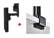 Atdec AWMS-4640 Single 460mm Monitor Arm + 400mm Post / 12kg (26.5lb) Flat Screen, 10kg (22lb) Curved Screen + C Clamp Desk Fixing, Black