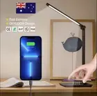 LED desk lamp with wireless mobile phone charger (black)