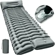 Camping Sleeping Pad Ultralight Camping Mat with Pillow Built-in Foot Pump In...