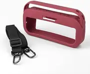 Silicone Case for Bose SoundLink Flex Bluetooth Speaker, Carrying Cover Pouch Portable Protective Skin Sleeve with Shoulder Strap (Red)
