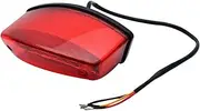 Turn Signal Indicator Universal 12V Motorcycle License Plate Light Red Tail Rear Lights Brake Stop Lamp 3 Wire (Color : Red)