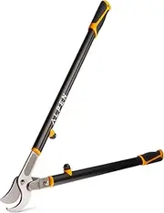 Alpen Weisshorn 280 Pruning Shears Cuts 1.57" Diameter - 32" Cam Assisted Professional Garden Bypass Loppers and Tree Cutters, Japanese High Carbon Steel Blades