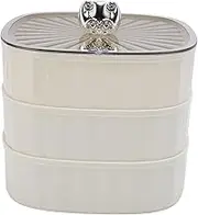 Divided Serving Tray, 3 Layer Storage Container Multi Compartments Dry Fruit Tray Desktop Candy Box for Stud Earrings Rings Necklaces Nuts Candies