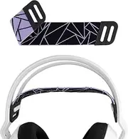 Geekria Mesh Fabric Headband Pad Compatible with Logitech G733, G335, G535 Headphones Replacement Band, Repair Part (Black/Purple)