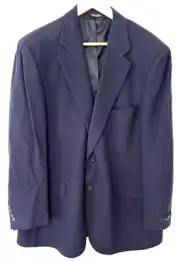 Bill Blass Vintage Mens size 44 R blazer 100% camel hair navy blue NWT