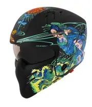 Suomy Armor Mizu Kasai, modular helmet , color: Matt Black/Blue/Green/Orange , size: M