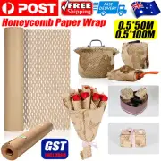 50/100M Roll Honeycomb Packaging Paper Cushioning Wrap For Moving Breakables AU