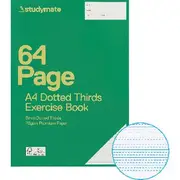Studymate A4 70gsm 9mm Dotted Thirds Exercise Book 64 Page