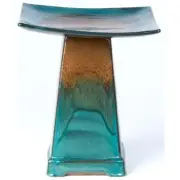 Alfresco Home Zen Bird Bath in Aqua