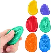 Sensory Fidget Toys Stone for Kids, 6 PCS Textured Soft Worry Stone for Autism Kids Calming Down, Fidget Stress Toys for Student Anxiety Relief,Small Prize