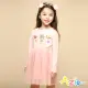 【Azio Kids 美國派】女童 洋裝 水果冰沙印花網紗長袖洋裝(粉)