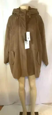 $1095 Weekend Max Mara Caramello virgin wool winter teddy jacket coat Size 8