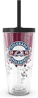 Tervis NHL Colorado Avalanche - Shatter Made in USA Double Walled Insulated Tumbler Travel Cup Keeps Drinks Cold & Hot, 24oz with Straw Lid, Classic