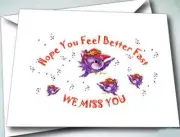 24 NOTE CARDS W/ ENVELOPES GET WELL SOON DESIGN FOR RED HAT LADIES OF SOCIETY