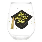 Jumbo Stemless Wine Glass Just Got Real Size 4in x 5.7in H Pack of 6