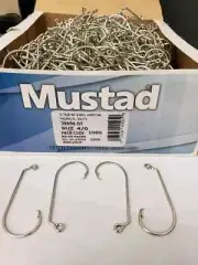 Mustad Saltwater Jig Circle Hooks, 60 Degree 39994DT 4/0 100 Pack Do It molds