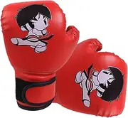 Youth Boxing Gloves, PU Leather Training Sparring Gloves for Kids, Sparring Gear for Punching Bag, Kickboxing, Muay Thai, MMA