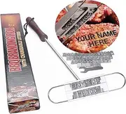 PhantomSky BBQ Meat Branding Iron with Interchangeable Letters, Perfect Barbecue Grill DIY Tool Set for Barbecue Lovers, Branding Steaks