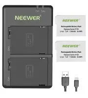 LP-E8 1140mAh X 2 Batteries + Dual Slot Charger for Canon EOS Rebel T2i T3i