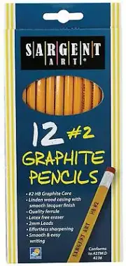 Sargent Art 12 Count Graphite Pencil, Yellow