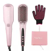 Ionic Hair Straightener & Curling Brush, Heated Flat Iron Brush, Thermal Hair...